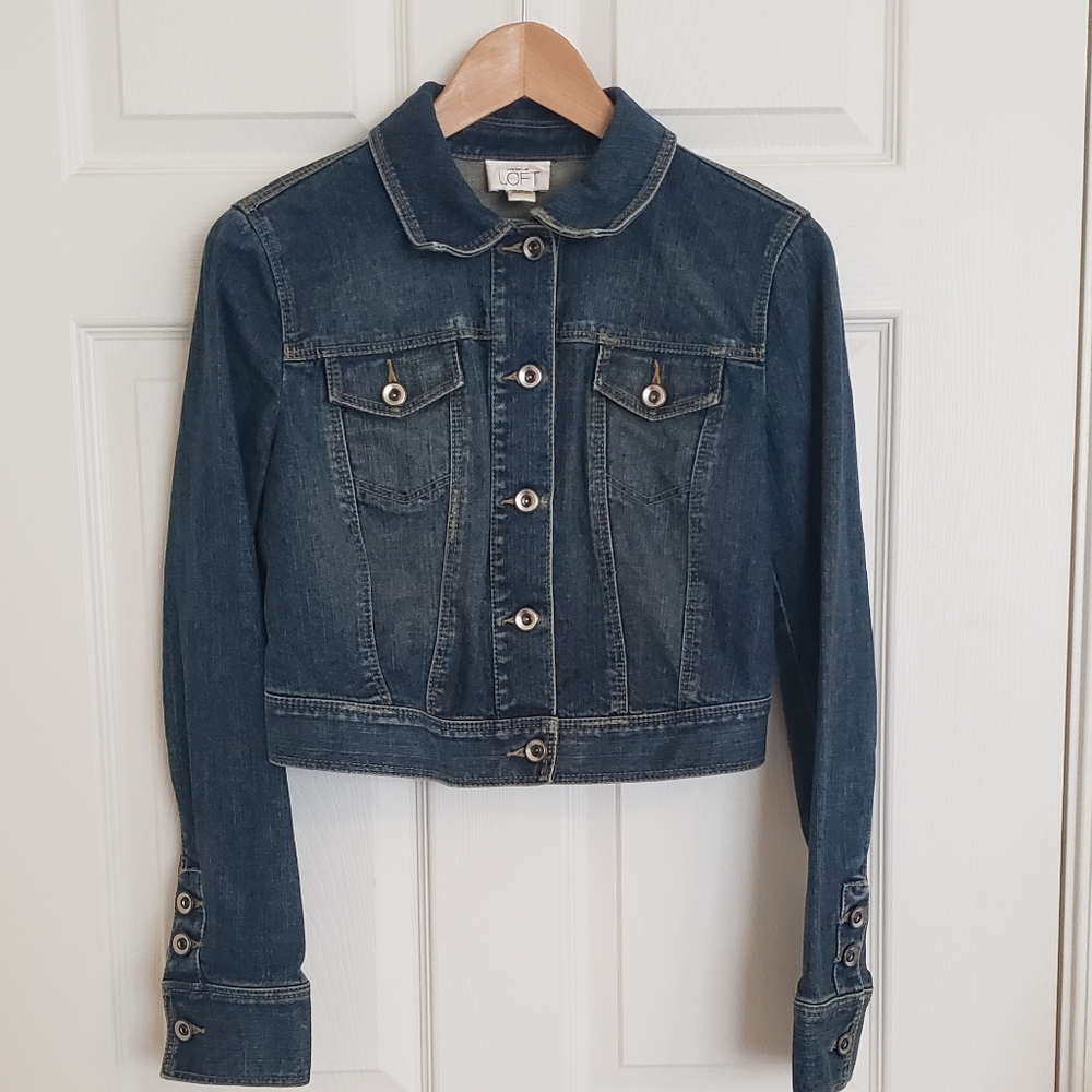 Ann Taylor LOFT Cropped Denim Jacket